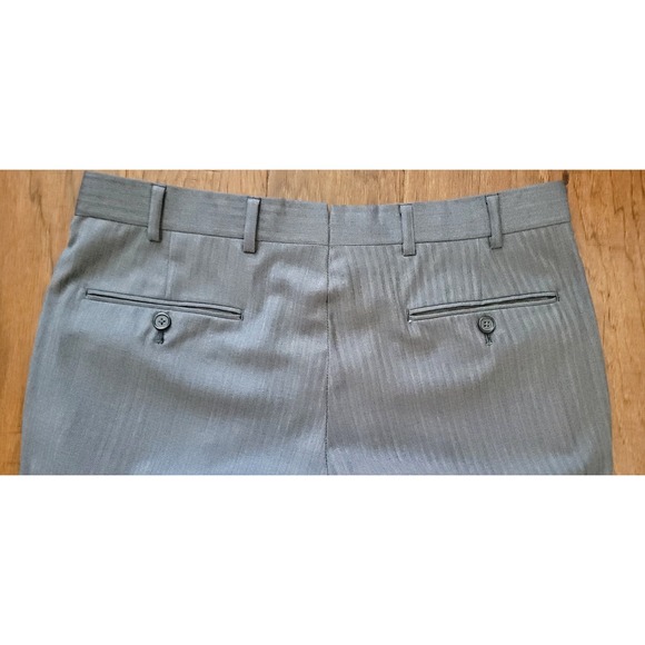 Brooks Brothers MEN'S Fitzgerald REDA Lined Gray Dress Pants Size 35x29 - Picture 6 of 6